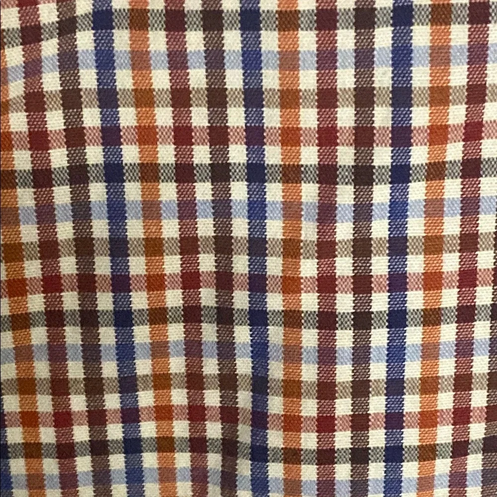 Fairlane & Sons Wrinkle Free Men's button up Checkered Shirt XL Red and Blue